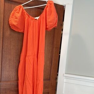 Lilly Pulitzer Maxi Dress Coverup/ color Flamingo feather